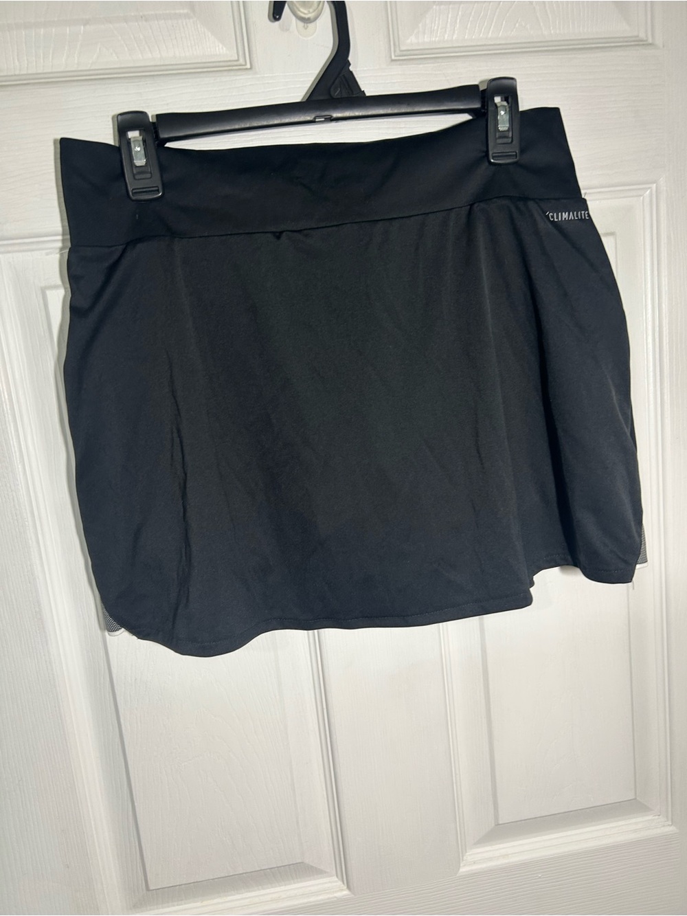 Adidas Club Skirt Tennis Golf Black build in shorts Pockets Size Large Athletic - Picture 6 of 14